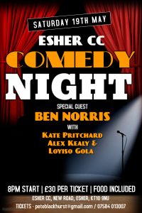 Esher CC Comedy Night @ Esher CC | England | United Kingdom